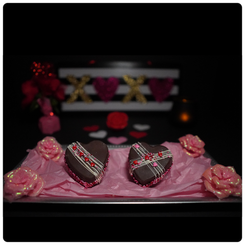 Ralph's Chocolate Delights LLC Dark Chocolate Hot Chocolate Bombs with yellow background and roses, Valentine's Day, Easter, Christmas, Birthday, Gift, Dessert, 