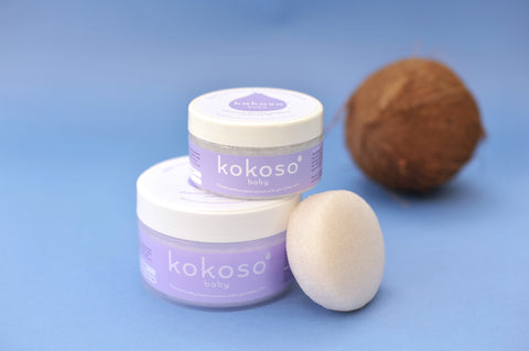 Kokoso Coconut Oil and baby sponge