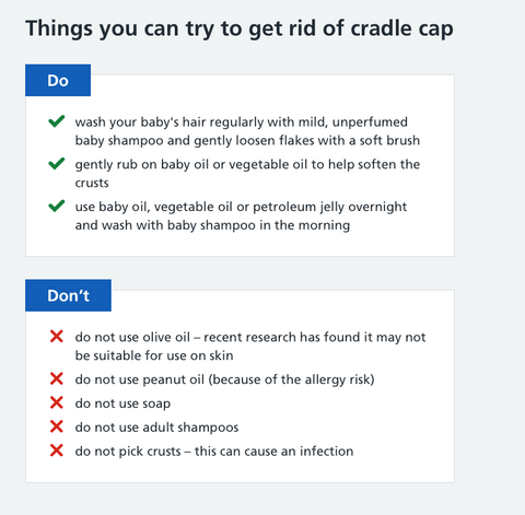 NHS - Things you can do to try to get rid of cradle cap