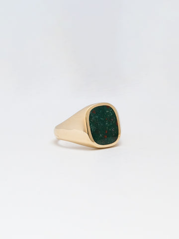 Bloodstone Signet Ring in Gold