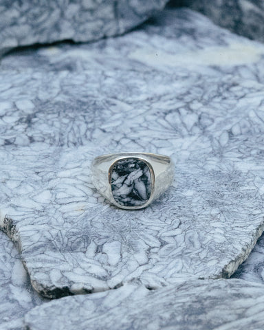 Pinolith Stone Signet Ring