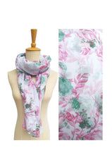 Load image into Gallery viewer, Lilac Coloured Floral Scarf
