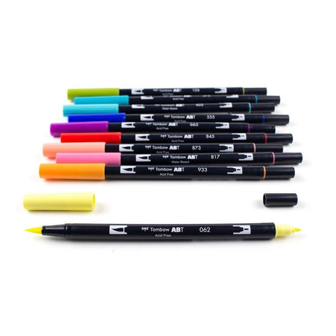 Dual Brush Pen Art Markers, Retro, 10-Pack