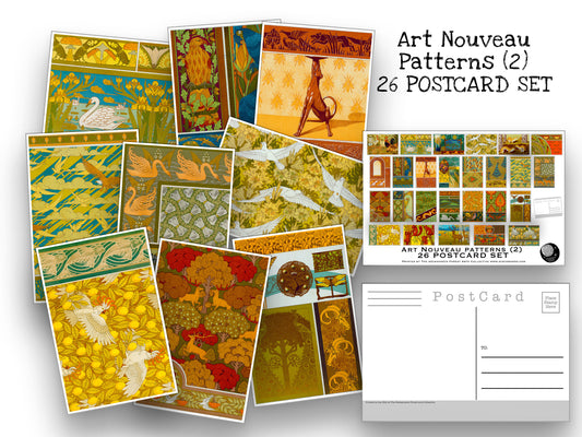 Art Nouveau Design Postcard Set (1) - Set of 25 Artist Postcards - Orn –  The NeckahNeck Forest Arts Collective