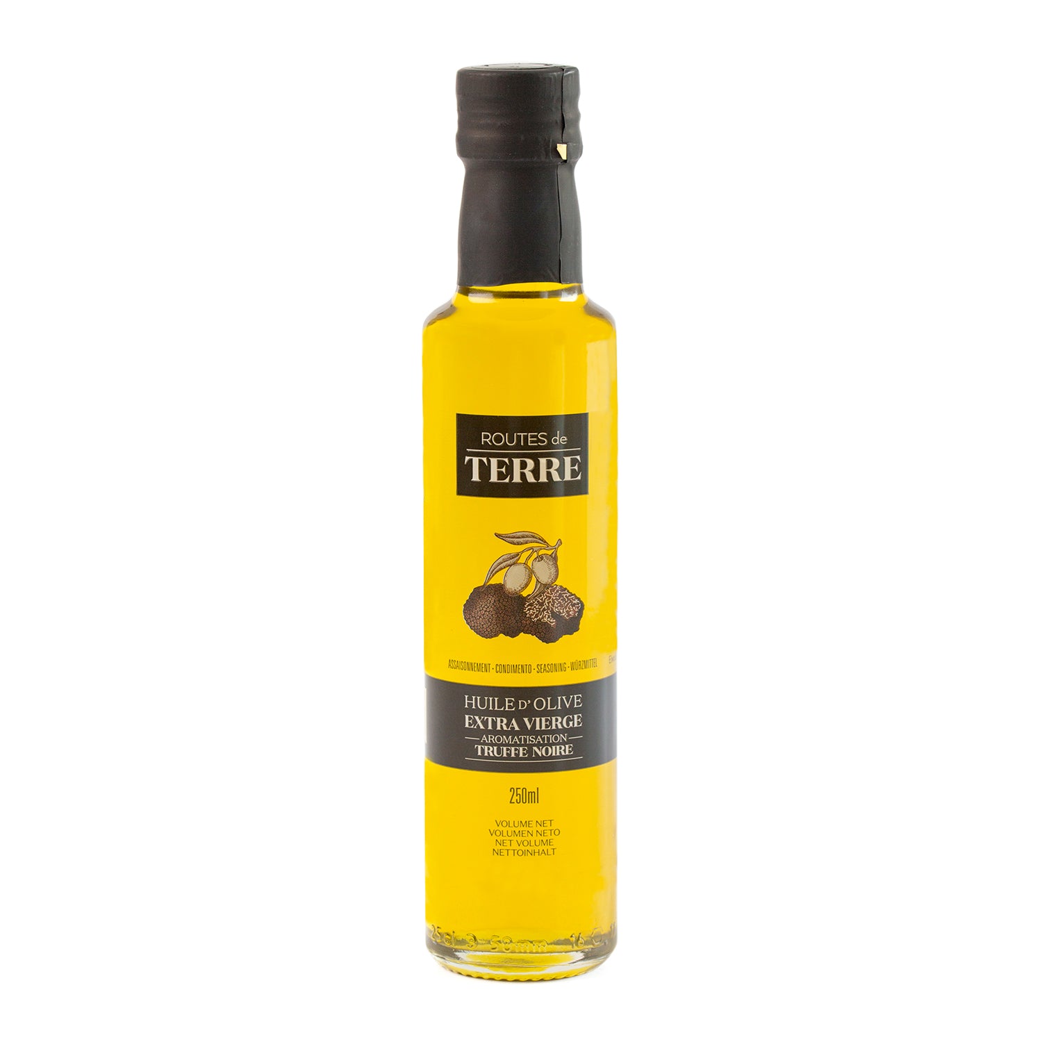 Extra virgin olive oil with black truffle aroma - ROUTES DE TERRE product image