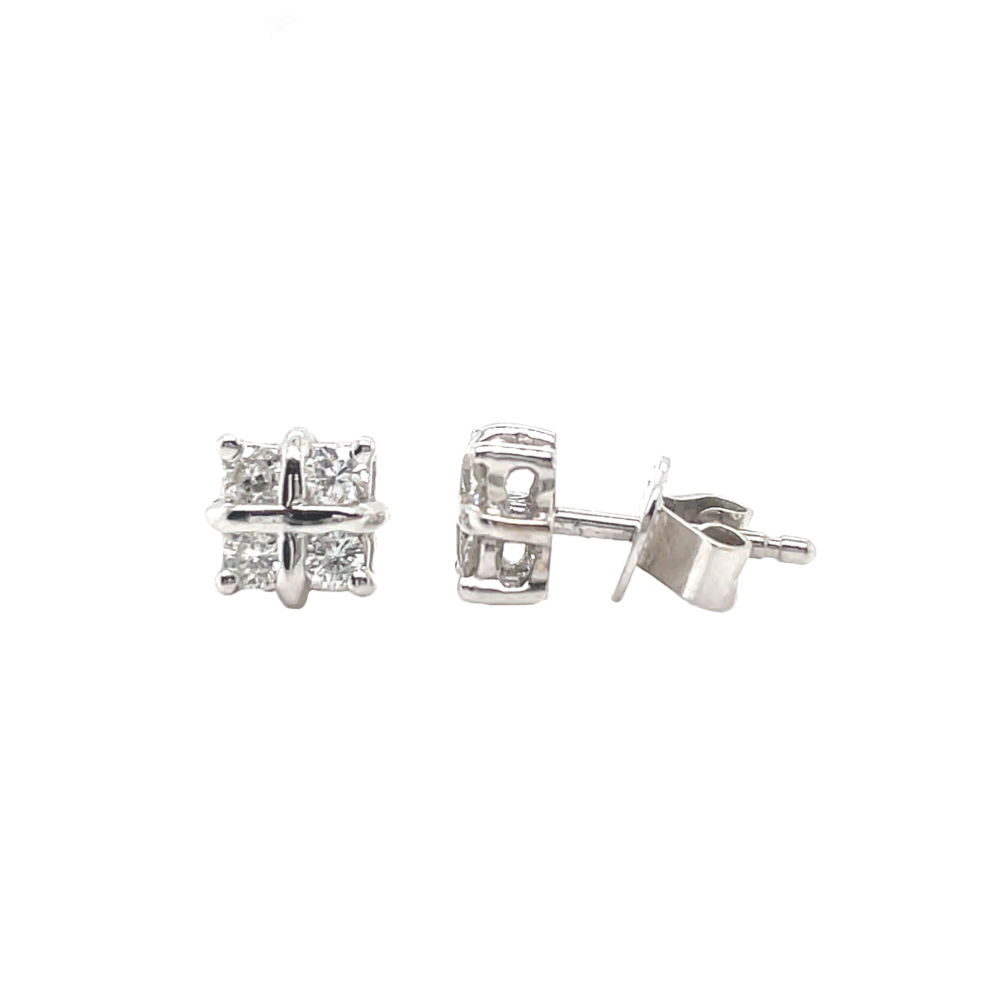 Amour 4/5 CT TW Diamond 4-sTone Stud Earrings In Platinum JMS009425 -  Jewelry - Jomashop