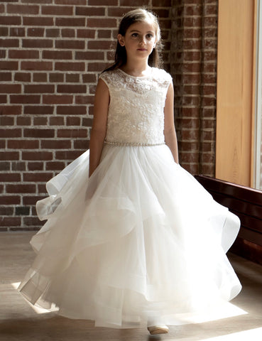 Communion Flower Girl Party Lace Dress - Teter Warm Couture - Blush Kids  Luxury Couture