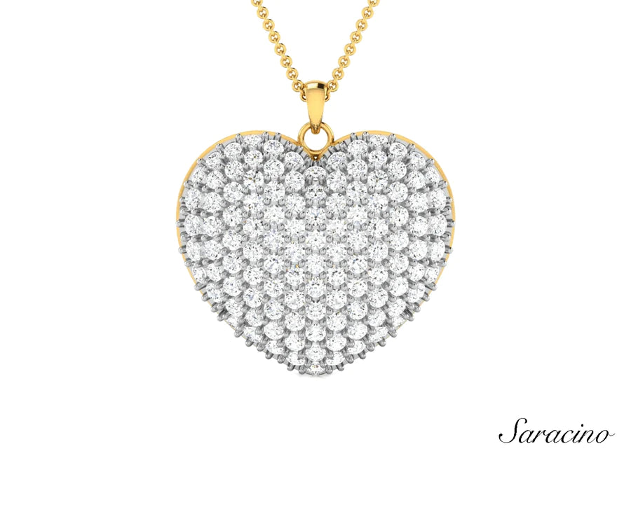 The Bubble Diamond Heart Necklace