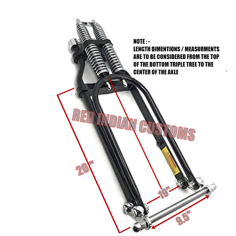 COMPLETE ASSEMBLY UPSIDE DOWN / INVERTED FRONT FORK TUBE TELESCOPIC MO –  RED INDIAN CUSTOMS
