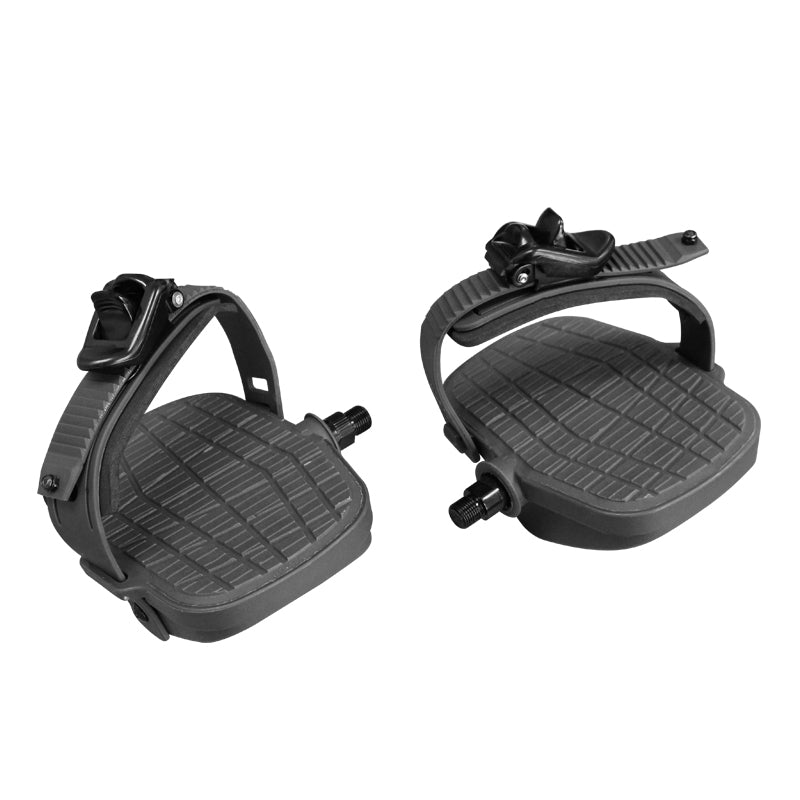 *** PLEASE READ DESCRIPTION*** Full Boot Support Pedals with Adjustable  Straps - 9/16” For Therapy Rehabilitation (PAIR)