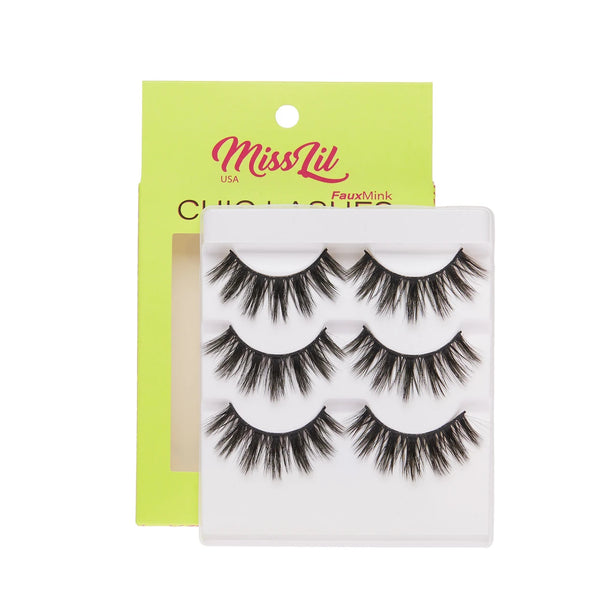 Miss lil 3 Pairs Lashes - Chic Lashes Collection #22