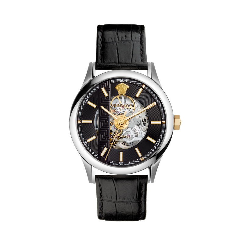 black aiakos automatic watch