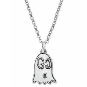 gucci ghost silver necklace