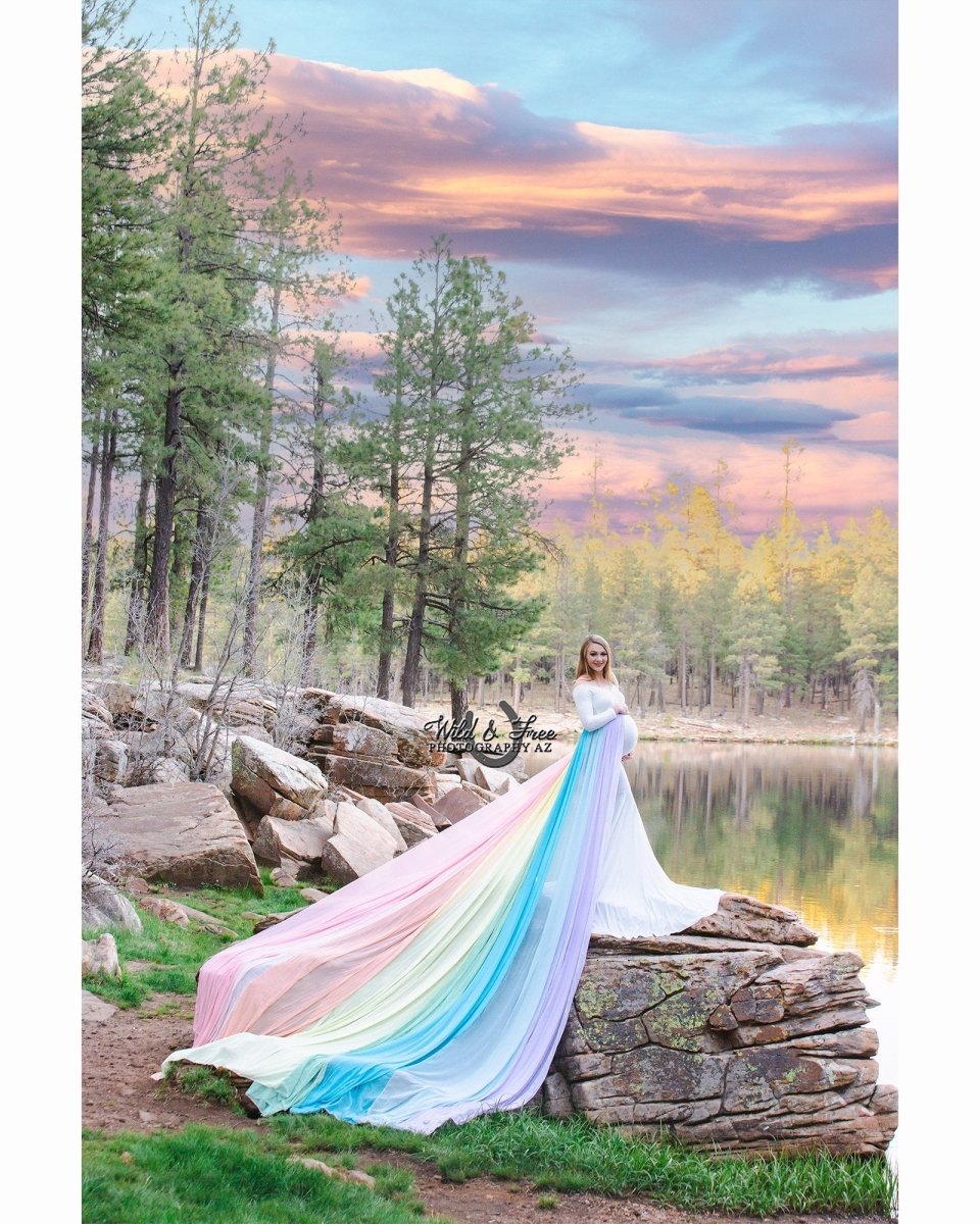 Pastel Rainbow Tulle {Serenity} Maternity Skirt (Lined)