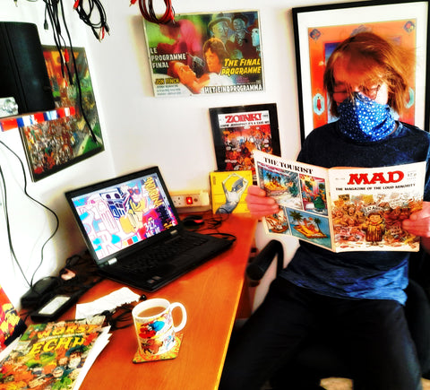 Bobby P reading an issue of MAD