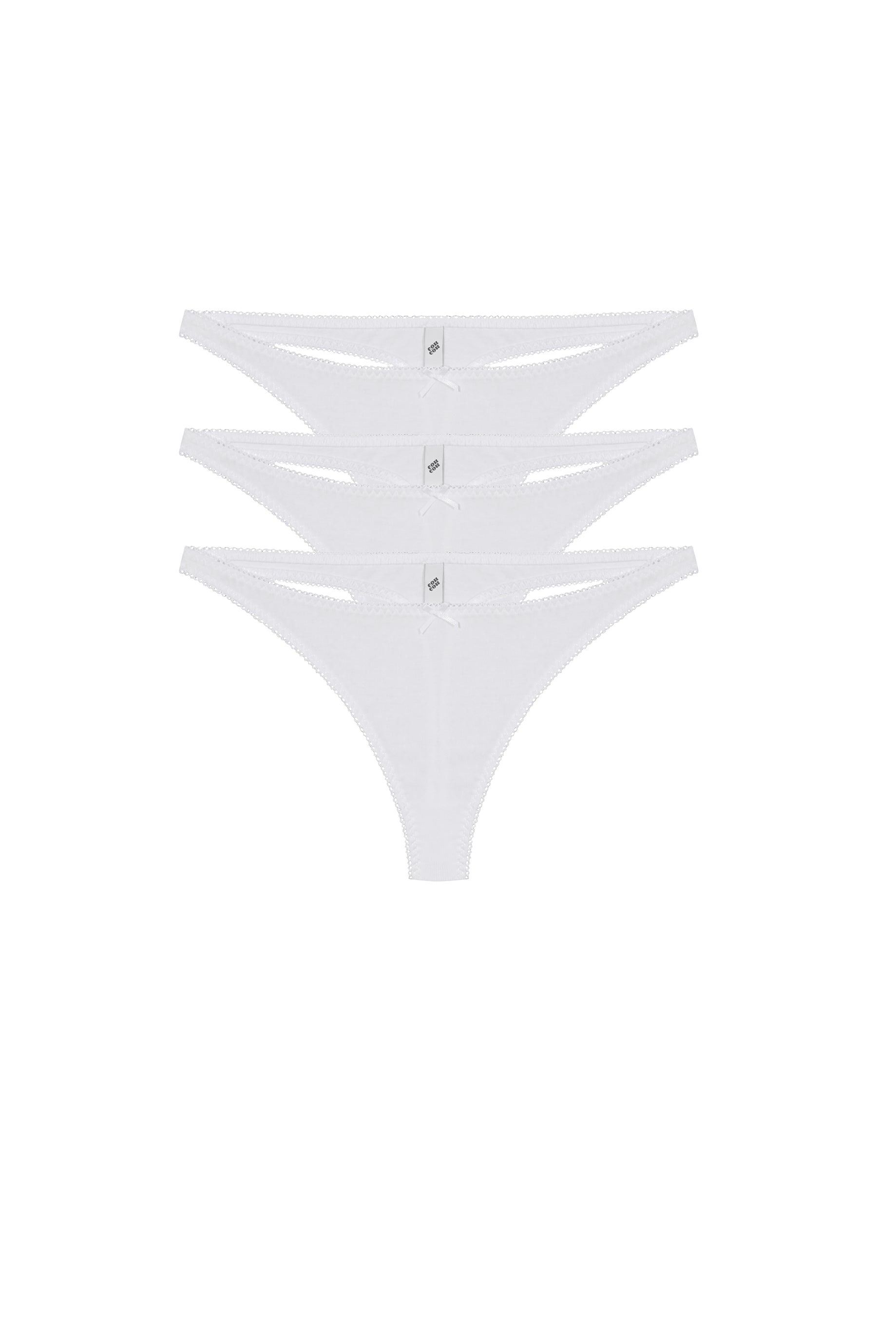 The Thong: Cotton Jersey: Three Pack