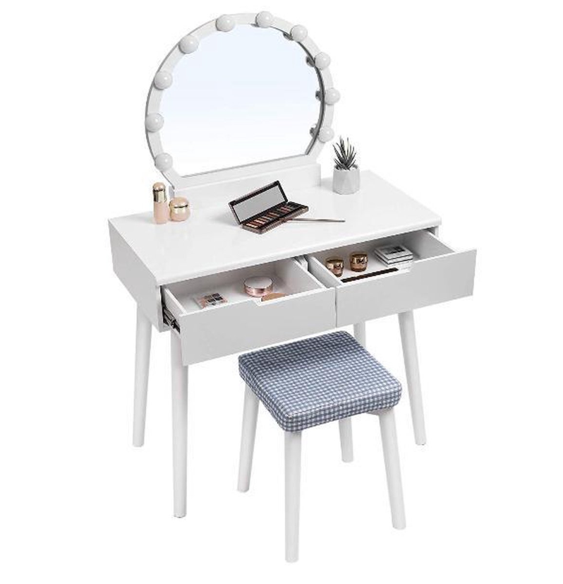 Definitief links commentaar Make up tafel met spiegel wit – industriele-meubelstore