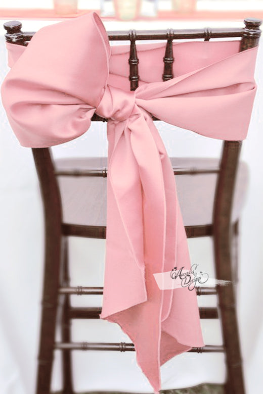 Blush Pink Thick Satin Wide Chair Sashes Set Of 10 Arcadia Designs