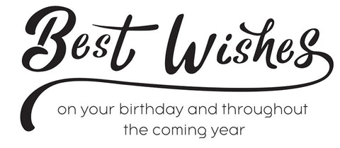 Best Wishes Business Birthday Card Sentiment