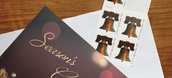 Business greeting cards sent by First-Class Mail