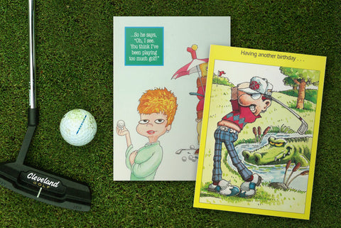 Golf greeting cards