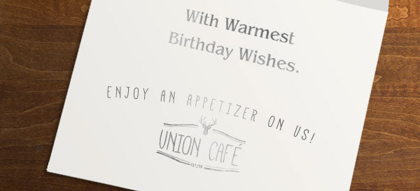 Business greeting card with custom logo imprint
