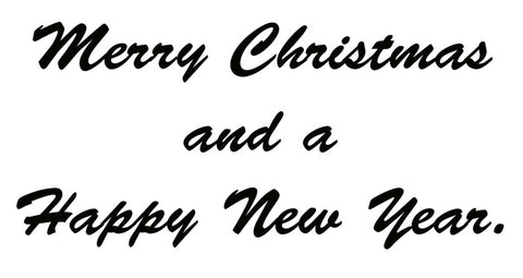 Merry Christmas, Happy New Year Sentiment for Business Holiday Card