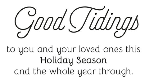 Good Tidings Holiday Greeting Card Sentiment for Company Christmas Cards