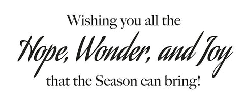 Hop, Wonder, Joy Business Christmas Card Sentiment Saying