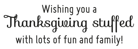 Wishing a Happy Thanksgiving Greeting Card Sentiment