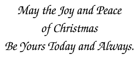 Joy and Peace Business Christmas Card Sentiment