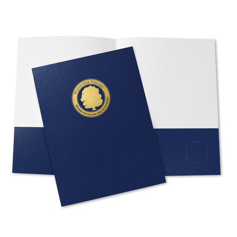 Royal Blue Felt 6x9 Half Size Presentation Folders