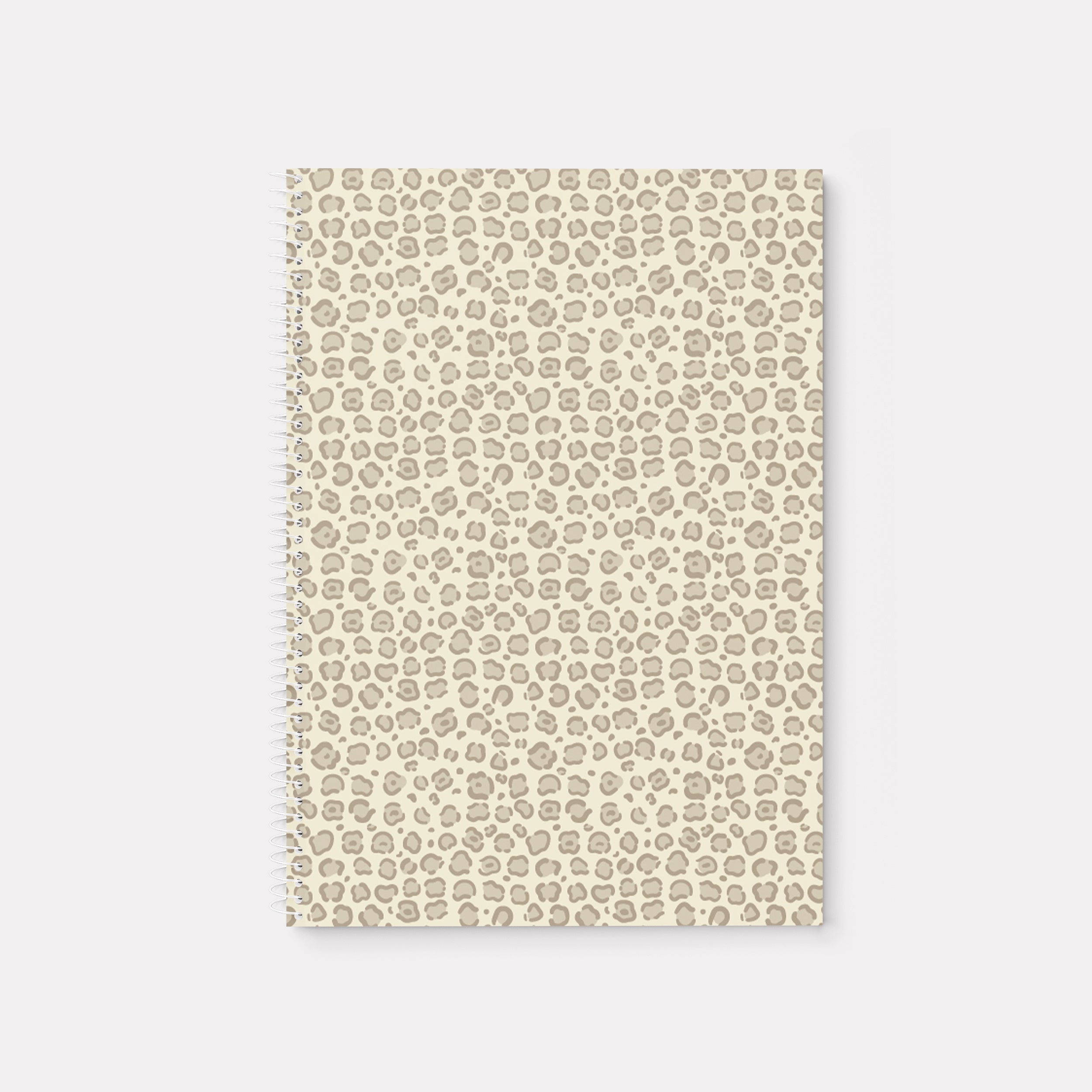 Light Leopard Print Personalized Spiral Notebook - 2 sizes