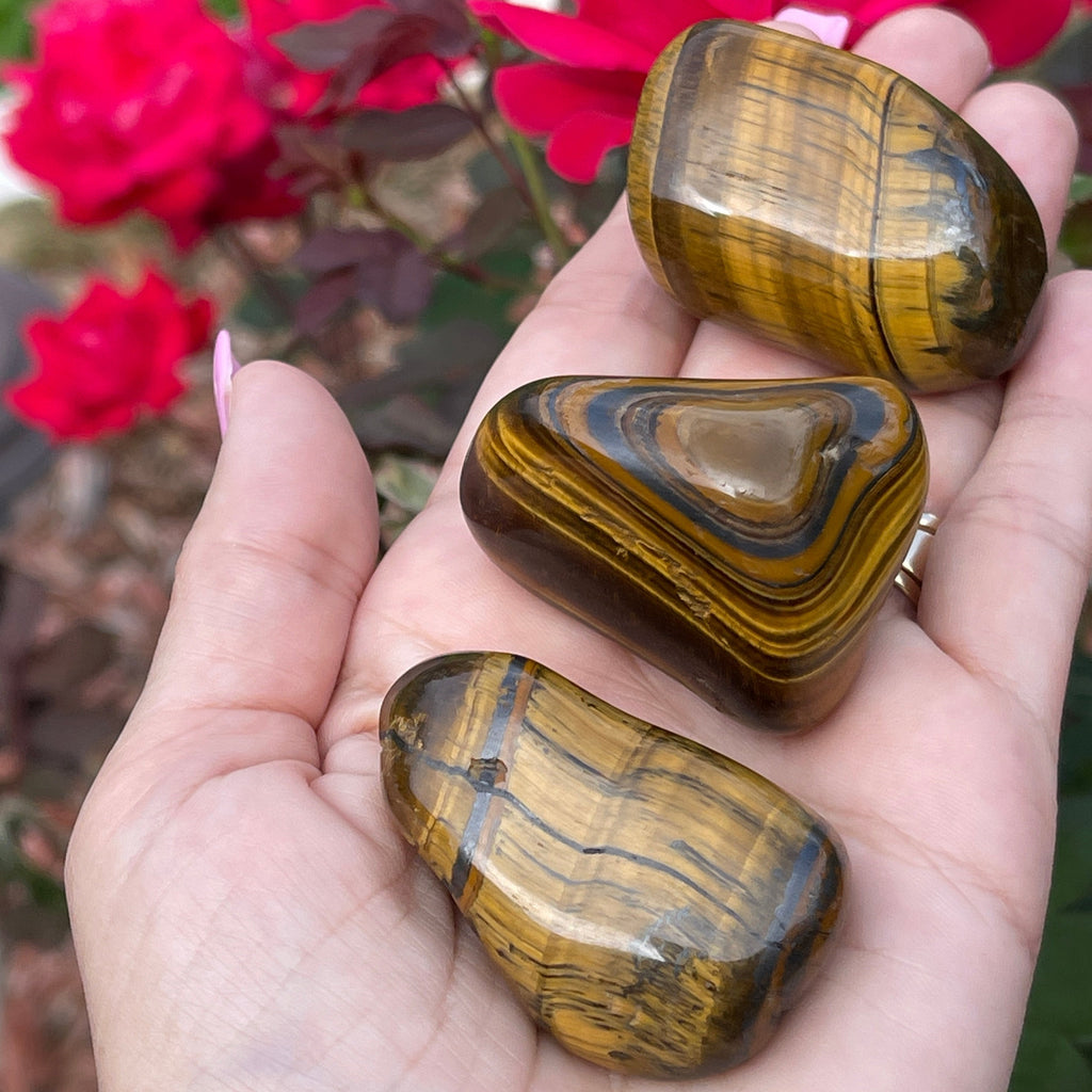 Natural Tiger's Eye Stone Chips Polished Tumbled - Temu