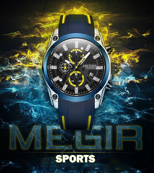 Relógio Masculino MEGIR Sports Blue