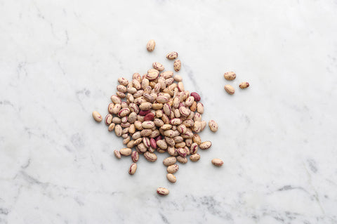 Beans on a marble counter