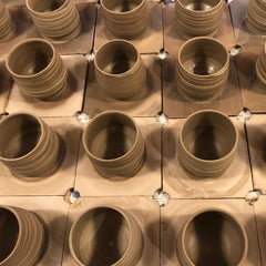 Aneela D Ceramics custom handmade mugs for Azhar Toronto in the GTA in stonware agate clay