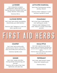 First aid herbs