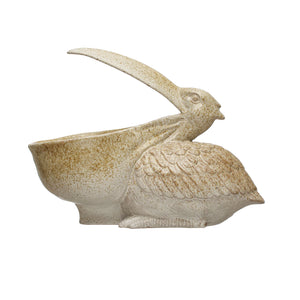 Stoneware Pelican Planter, Brown Reactive Glase - Changing Spaces