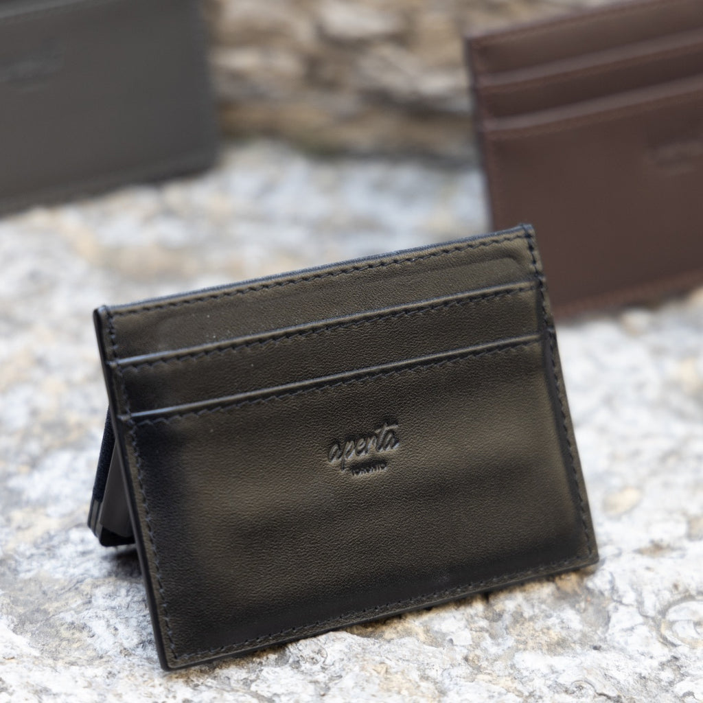 Black Vegan Leather Slim Wallet – LaVieatrac