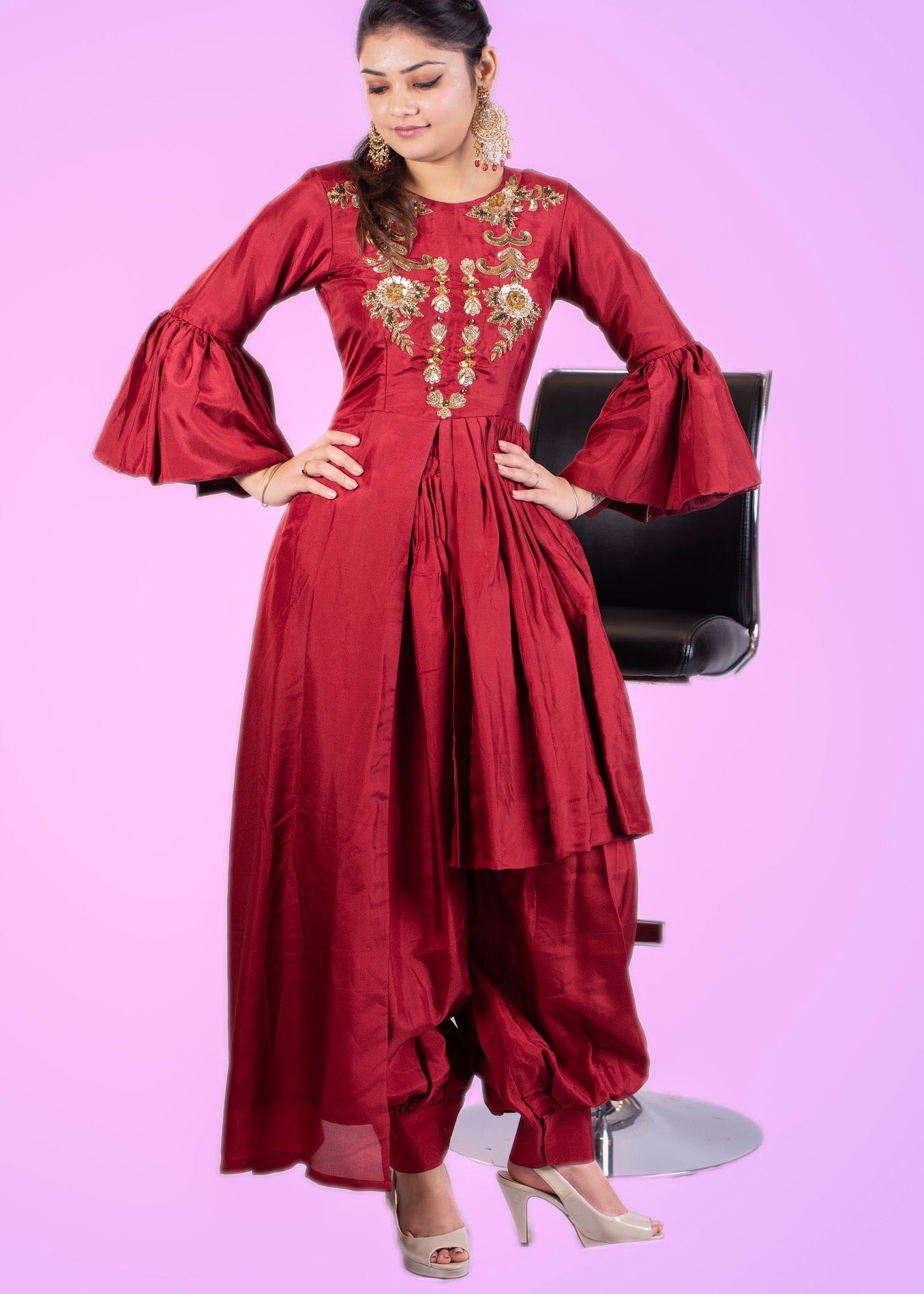 navy blue combination suit salwar