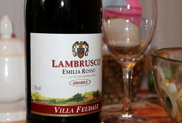 Prickelnder Lambrusco Wein