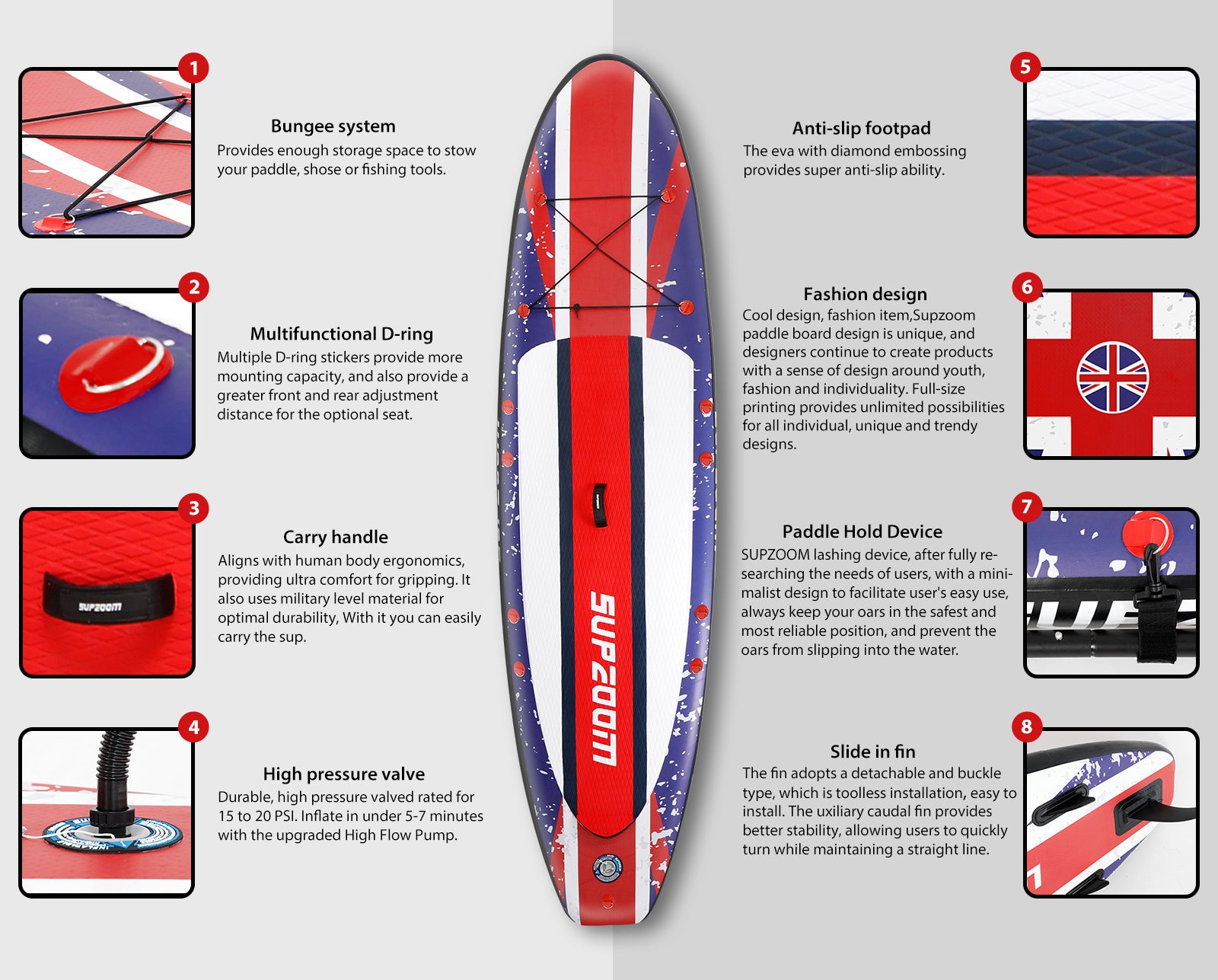 Fashion and comfortable british style paddleboard | Supzoom
