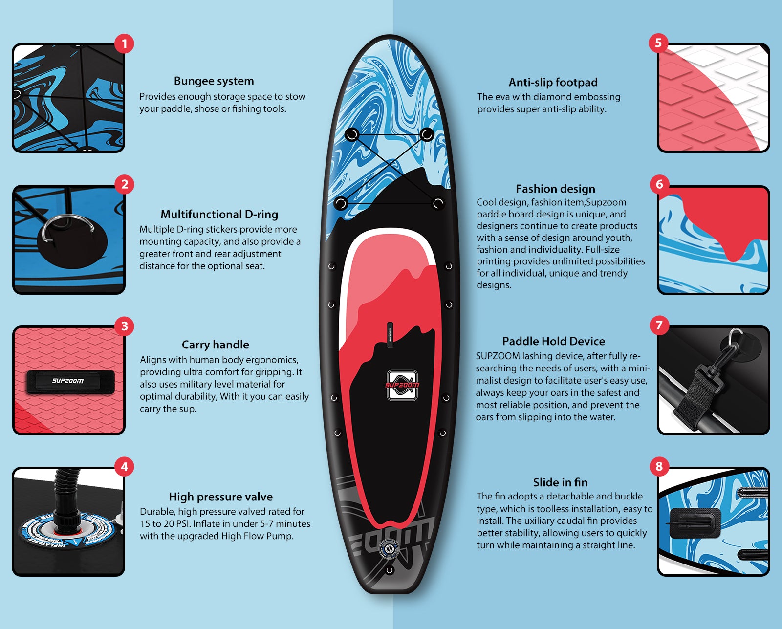 Fashion and comfortable ocean style paddleboard | Supzoom