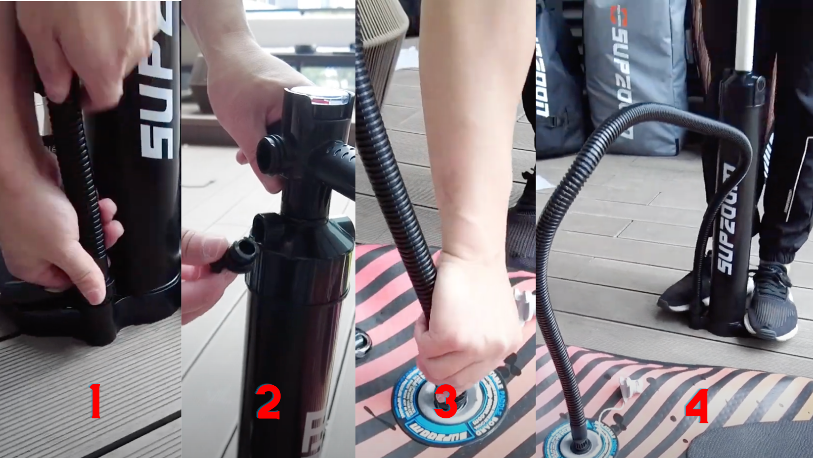 Hand pump deflation