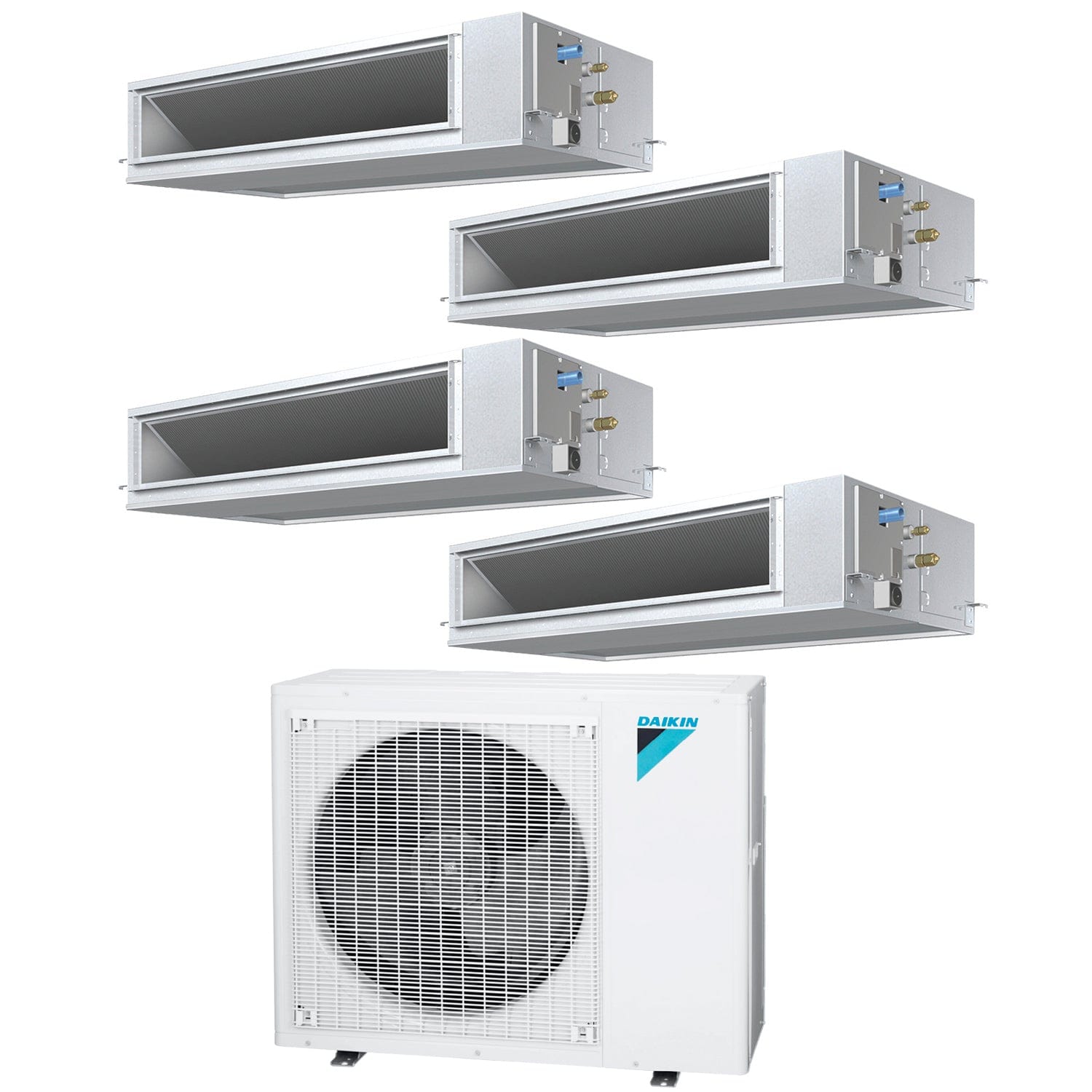Daikin 4-Zone Concealed Ducted Mini-Split 48000 BTU Heat Pump Air Conditioner 12k + 12k + 15k + 18k - 14.5 SEER2