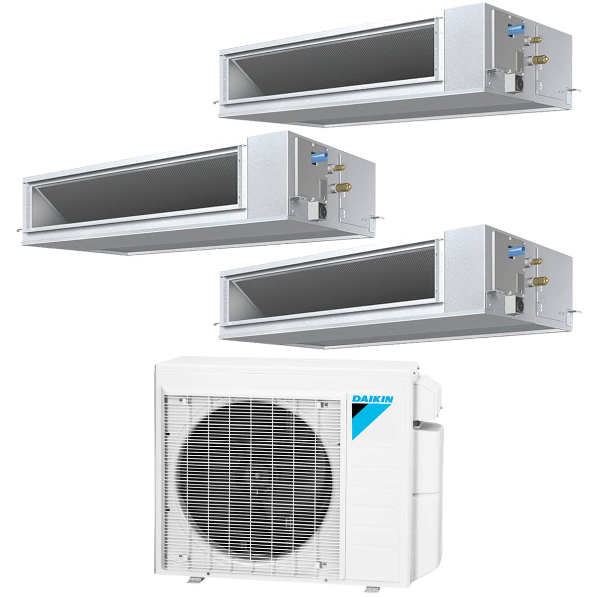 Daikin 3-Zone Concealed Ducted Hyper Heat Mini-Split 24000 BTU Heat Pump Air Conditioner 7k + 9k + 18k - 14.9 SEER2