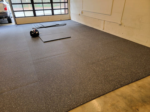 NEW 3/4 Premium Rubber Gym Flooring Mats and Rubber Mats 4' x 6' Conf