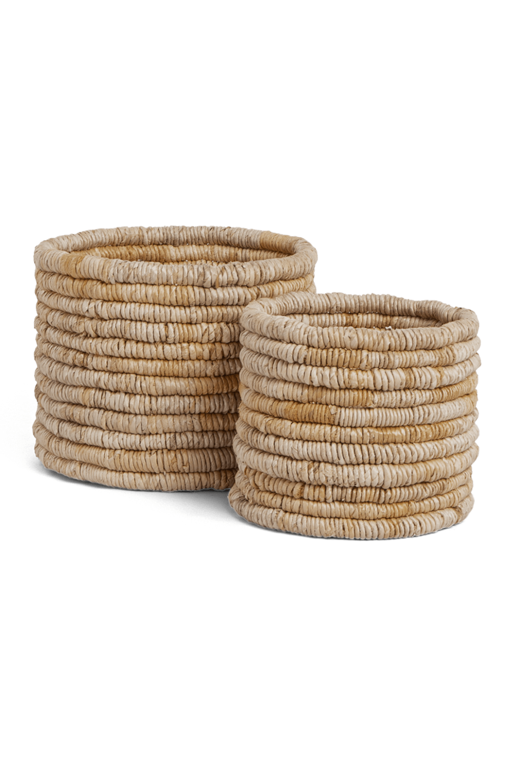 Round Woven Abaca Basket Set (2) - M | dBodhi Caterpillar Ambang