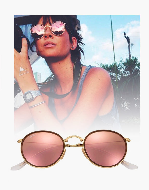 Óculos de Sol Ray Round Rosa Espelhado RB3517 – Tpm de Ofertas